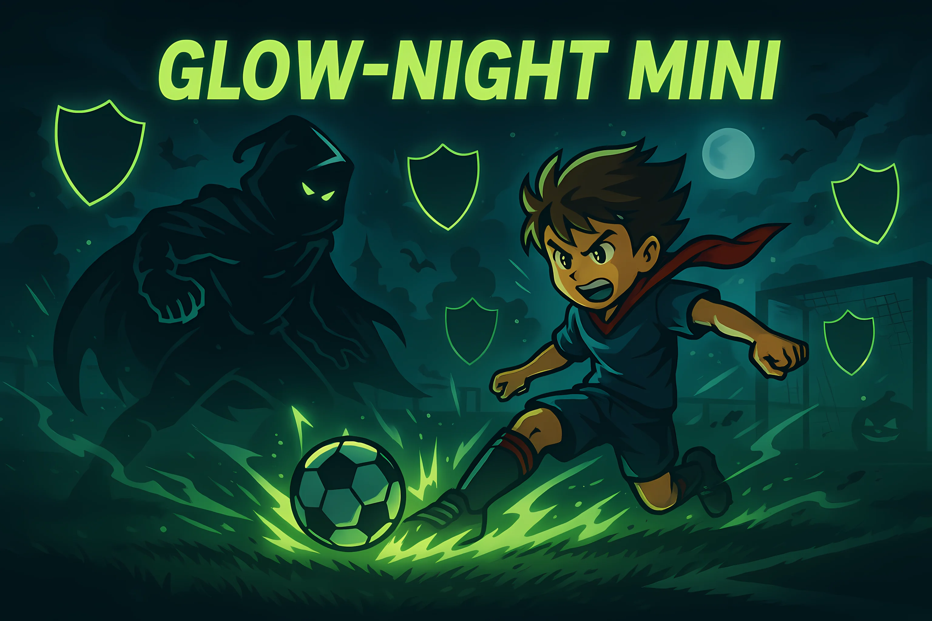 Glow Night Mini Preview: TeamAleks collection featuring anime-style character with lime green glow-in-the-dark effects